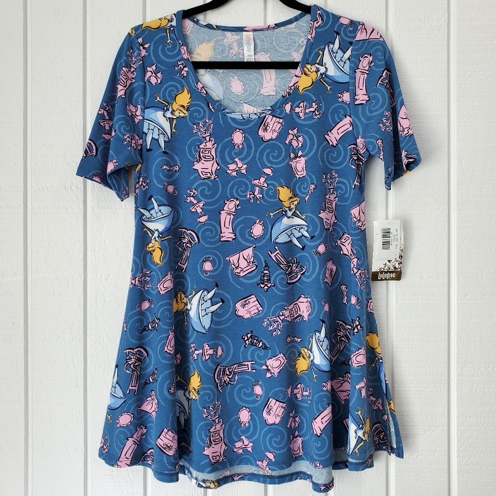 Disney Alice in Wonderland Lularoe Perfect T Tee XS New NWT